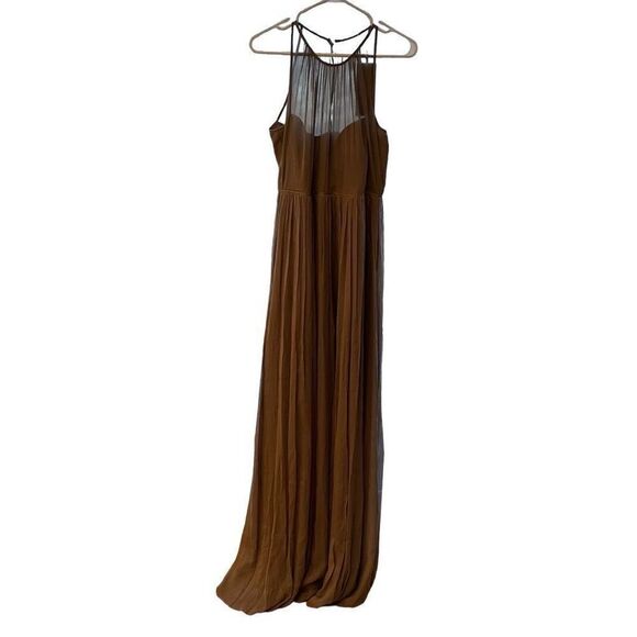 J. Crew Women’s Dress Sz 12 Megan Silk Chiffon Maxi Bridesmaid Wedding Bridal NW - Picture 2 of 7